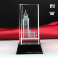 3D Laser Architectural Model Crystal Glass Cube Paperweight